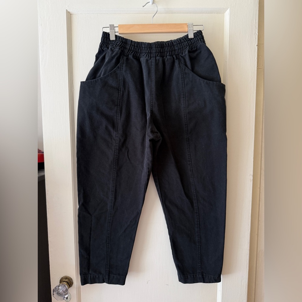 Elizabeth Suzann Clyde Work Pant in Cotton Canvas - Size 12S